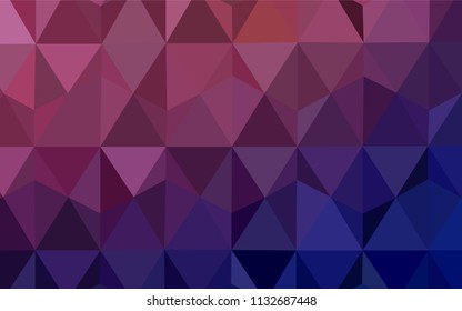Dark Purple, Pink vector polygon abstract layout. A completely new color illustration in a polygonal style. Textured pattern for your backgrounds.