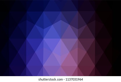 Dark Purple, Pink vector polygon abstract background. A sample with polygonal shapes. Brand new style for your business design.