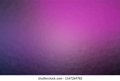Dark Purple, Pink vector polygon abstract backdrop. A sample with polygonal shapes. The completely new template can be used for your brand book.