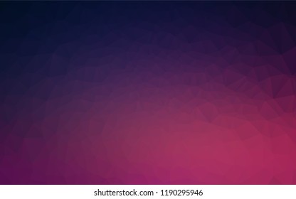 Dark Purple, Pink vector polygon abstract background. A sample with polygonal shapes. The completely new template can be used for your brand book.