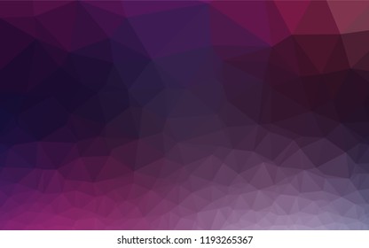 Dark Purple, Pink vector polygon abstract backdrop. Brand new colored illustration in blurry style with gradient. Brand new style for your business design.