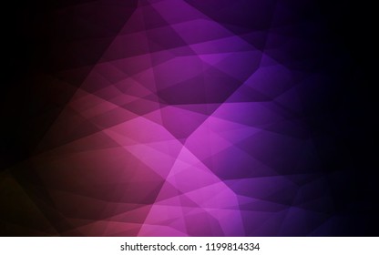 Dark Purple, Pink vector polygon abstract layout. Creative geometric illustration in Origami style with gradient. Best triangular design for your business.