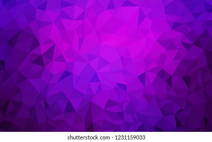 Dark Purple, Pink vector polygon abstract layout. Modern abstract illustration with triangles. Completely new template for your banner.