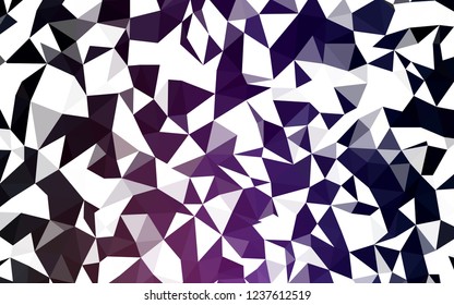 Dark Purple, Pink vector polygon abstract layout. Triangular geometric sample with gradient.  A completely new design for your leaflet.
