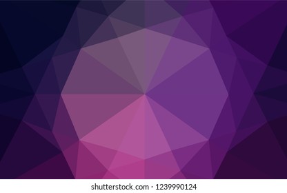 Dark Purple, Pink vector polygon abstract layout. Glitter abstract illustration with an elegant design. The template can be used as a background for cell phones.