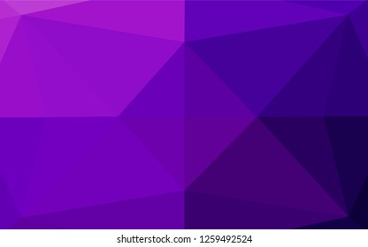 Dark Purple, Pink vector polygon abstract backdrop. Creative illustration in halftone style with gradient. Brand new design for your business.