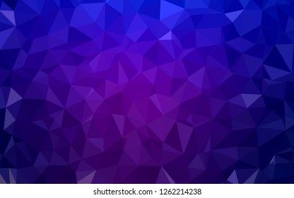Dark Purple, Pink vector polygon abstract layout. Modern abstract illustration with triangles. Brand new style for your business design.