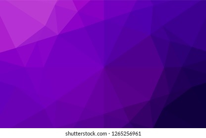 Dark Purple, Pink vector polygon abstract backdrop. Modern geometrical abstract illustration with gradient. The polygonal design can be used for your web site.