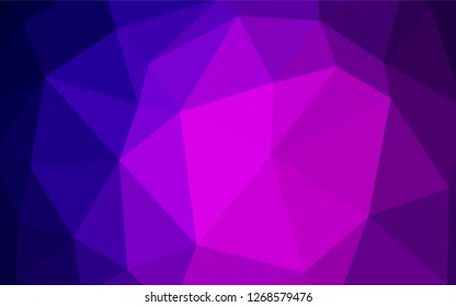 Dark Purple, Pink vector polygon abstract layout. Colorful abstract illustration with triangles. Textured pattern for your backgrounds.