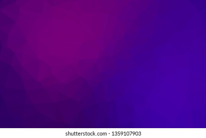 Dark Purple, Pink vector polygon abstract background. A vague abstract illustration with gradient. Template for a cell phone background.