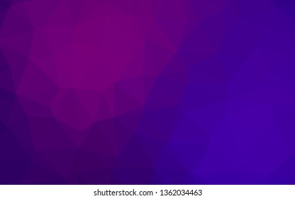 Dark Purple, Pink vector polygon abstract layout. Creative illustration in halftone style with gradient. The best triangular design for your business.