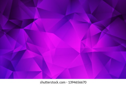 Dark Purple, Pink vector polygon abstract background. A completely new color illustration in a polygonal style. Brand new style for your business design.