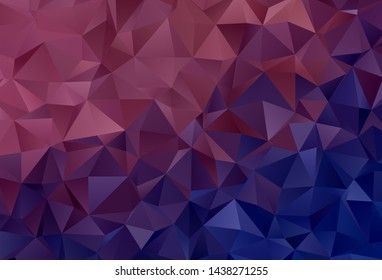 Dark Purple, Pink vector polygon abstract layout. Shining colorful illustration with triangles. Brand new design for your business.