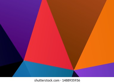 Dark Purple, Pink vector polygon abstract backdrop. Geometric illustration in Origami style with gradient.  Pattern for a brand book's backdrop.