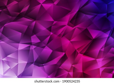 Púrpura oscuro, polígono vector rosado fondo abstracto. Ilustración abstracta colorida con triángulos. Una nueva textura para tu sitio web.