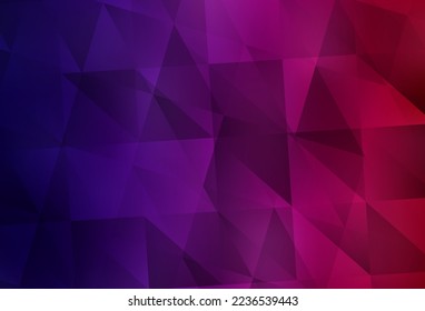 Dark Purple, Pink vector polygon abstract background. Colorful abstract illustration with triangles. Best triangular design for your business.