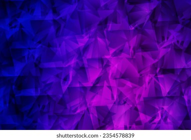 Diseño abstracto de polígono vector rosa púrpura oscuro. Ilustración creativa de estilo medio-tono con triángulos. Un diseño completamente nuevo para su prospecto.
