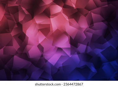 Dark Purple, Pink vector polygon abstract layout. Geometric illustration in Origami style with gradient.  New template for your brand book.