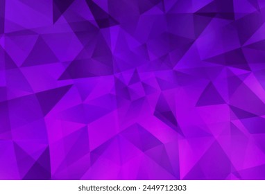 Dunkelviolette, rosa Vektorgrafik Polygon abstrakte Hintergrund. Kreative geometrische Illustration im Origami-Stil mit Farbverlauf. Eine neue Textur für Ihre Website.