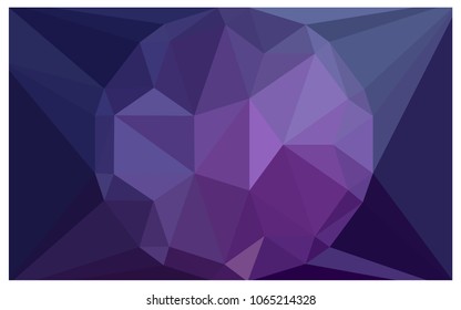 Dark Purple, Pink vector polygonal illustration, which consist of triangles with a gemstone in center. Triangular design of a huge diamond for your business. Creative geometric background of gems.