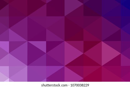 Dark Purple, Pink vector polygonal pattern. Shining colored illustration in a new style. Brand-new style for your business design.