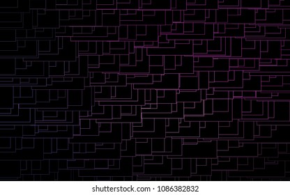 Dark Purple, Pink vector polygonal illustration, which consist of rectangles. Rectangular pattern for your business design. Geometric background in Origami style with gradient. 