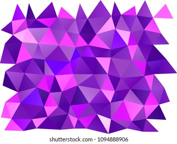 Dark Purple, Pink vector polygonal pattern. Shining illustration, which consist of triangles. The completely new template can be used for your brand book.