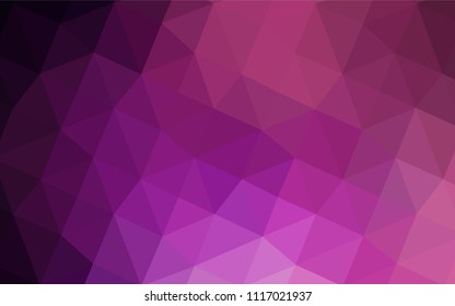 Dark Purple, Pink vector polygonal template. Triangular geometric sample with gradient.  The template for cell phone's backgrounds.