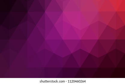 Dark Purple, Pink vector polygonal pattern. Creative geometric illustration in Origami style with gradient. Brand new style for your business design.