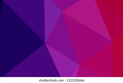 Dark Purple, Pink vector polygonal pattern. Elegant bright polygonal illustration with gradient. Pattern for a brand book's backdrop.