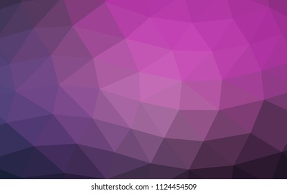 Dark Purple, Pink vector polygonal polygonal. A vague abstract illustration with gradient. The template can be used as a background for cell phones.