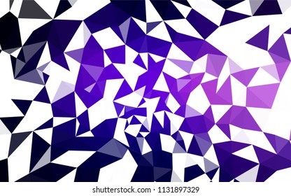 Dark Purple, Pink vector polygonal template. Shining polygonal illustration, which consist of triangles. Completely new template for your banner.