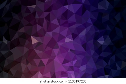Dark Purple, Pink vector polygonal template. Geometric illustration in Origami style with gradient.  Textured pattern for your backgrounds.