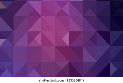 Dark Purple, Pink vector polygonal template. Colorful illustration in abstract style with triangles. The best triangular design for your business.