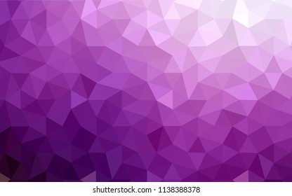 Dark Purple, Pink vector polygonal background. Elegant bright polygonal illustration with gradient. Template for cell phone's backgrounds.