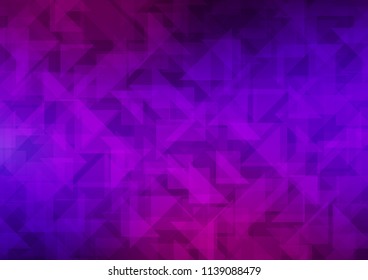 Dark Purple, Pink vector polygonal background. Shining colored illustration in a Brand new style. A completely new design for your business.