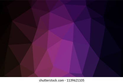 Dark Purple, Pink vector polygonal background. A completely new color illustration in a  polygonal style. A completely new template for your business design.