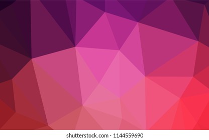 Dark Purple, Pink vector polygonal template. A completely new color illustration in a polygonal style. Polygonal design for your web site.
