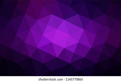 Dark Purple, Pink vector polygonal background. Modern geometrical abstract illustration with gradient. That pattern can be used as a part of a brand book.