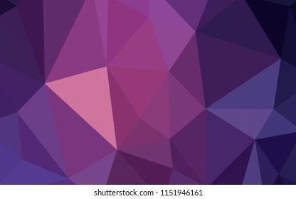 Dark Purple, Pink vector polygonal template. A sample with polygonal shapes. Polygonal design for your web site.