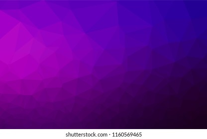 Dark Purple, Pink vector polygonal pattern. Modern geometrical abstract illustration with gradient. Brand new design for your business.