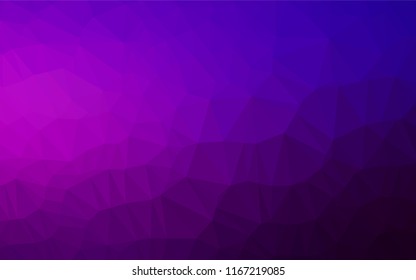 Dark Purple, Pink vector polygonal template. Colorful abstract illustration with gradient. The template can be used as a background for cell phones.