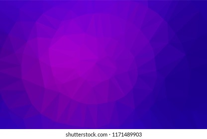 Dark Purple, Pink vector polygonal background. Shining colored illustration in a Brand new style. Triangular pattern for your business design.