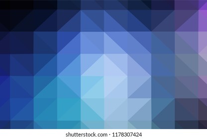 Dark Purple, Pink vector polygonal template. Colorful illustration in polygonal style with gradient. Best triangular design for your business.