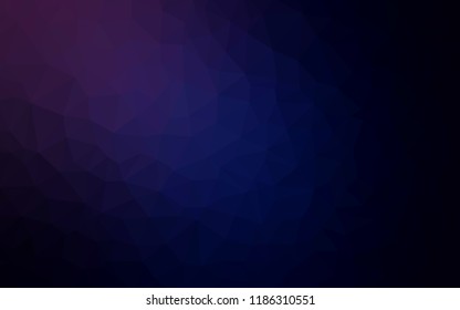 Dark Purple, Pink vector polygonal template. Modern abstract illustration with triangles. Brand new style for your business design.