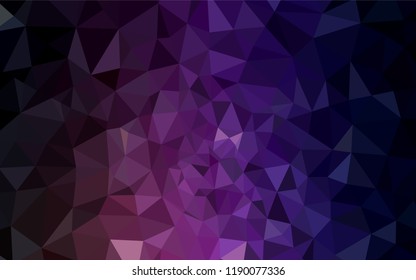 Dark Purple, Pink vector polygonal pattern. Colorful illustration in polygonal style with gradient. Completely new template for your banner.