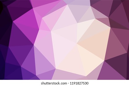 Dark Purple, Pink vector polygonal pattern. Polygonal abstract illustration with gradient. Triangular pattern for your design.