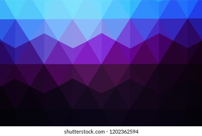 Dark Purple, Pink vector polygonal background. Creative illustration in halftone style with triangles. Best triangular design for your business.