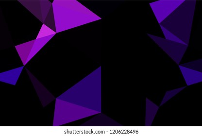 Dark Purple, Pink vector polygonal pattern. Glitter abstract illustration with an elegant design. The elegant pattern can be used as part of a brand book.