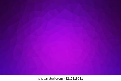 Dark Purple, Pink vector polygonal template. Glitter abstract illustration with an elegant triangles. Textured pattern for your backgrounds.